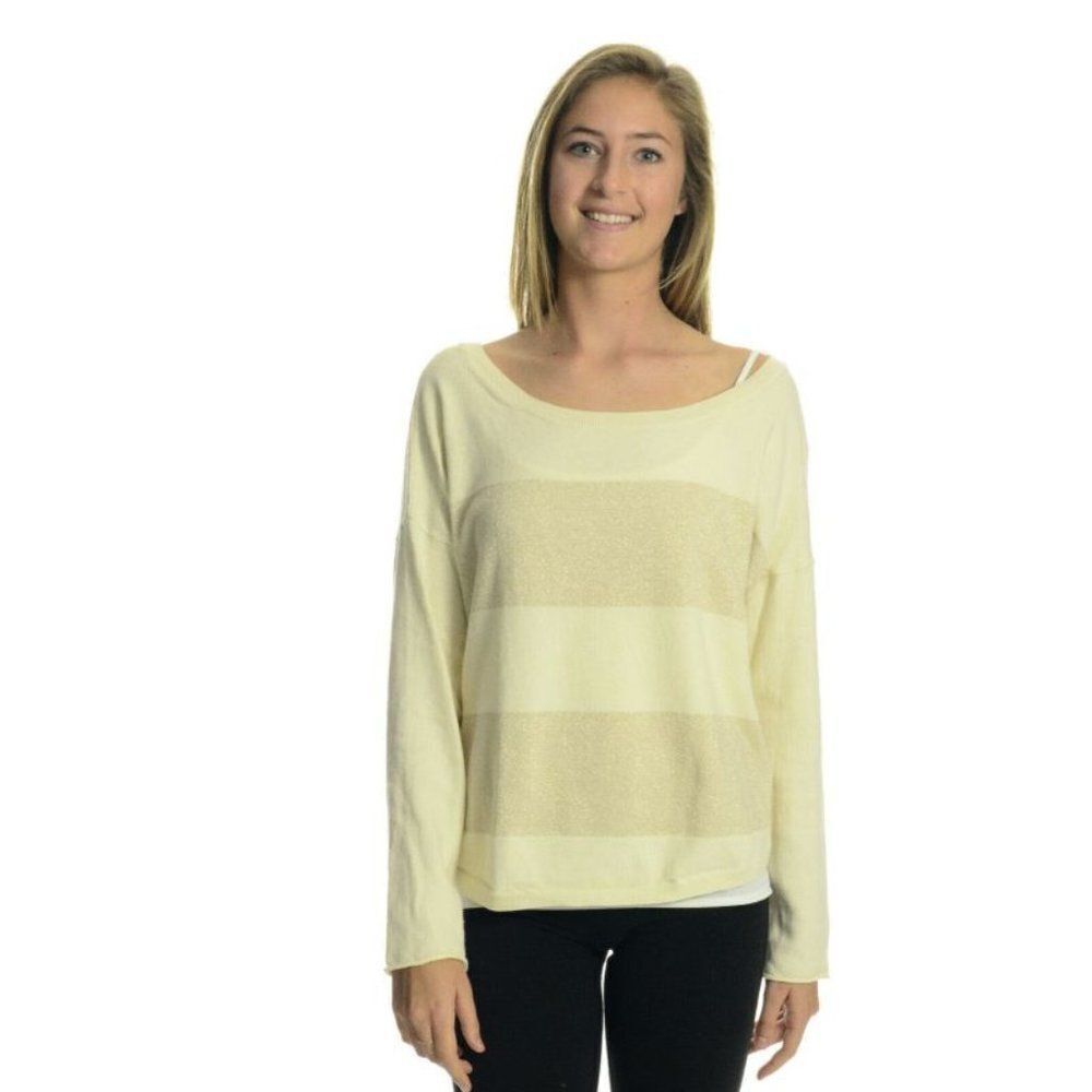 Banana Republic Metallic Stripe Pullover Sweater